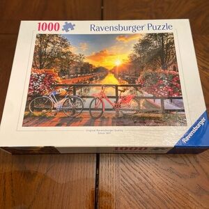 Ravensburger “Bicycles in Amsterdam” 1000-Piece Jigsaw Puzzle – Complete
